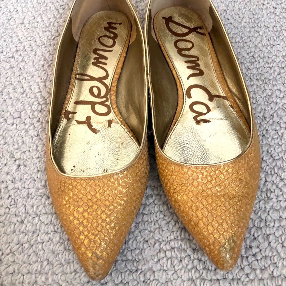 Sam Edelman | Gold textures flats | size 8